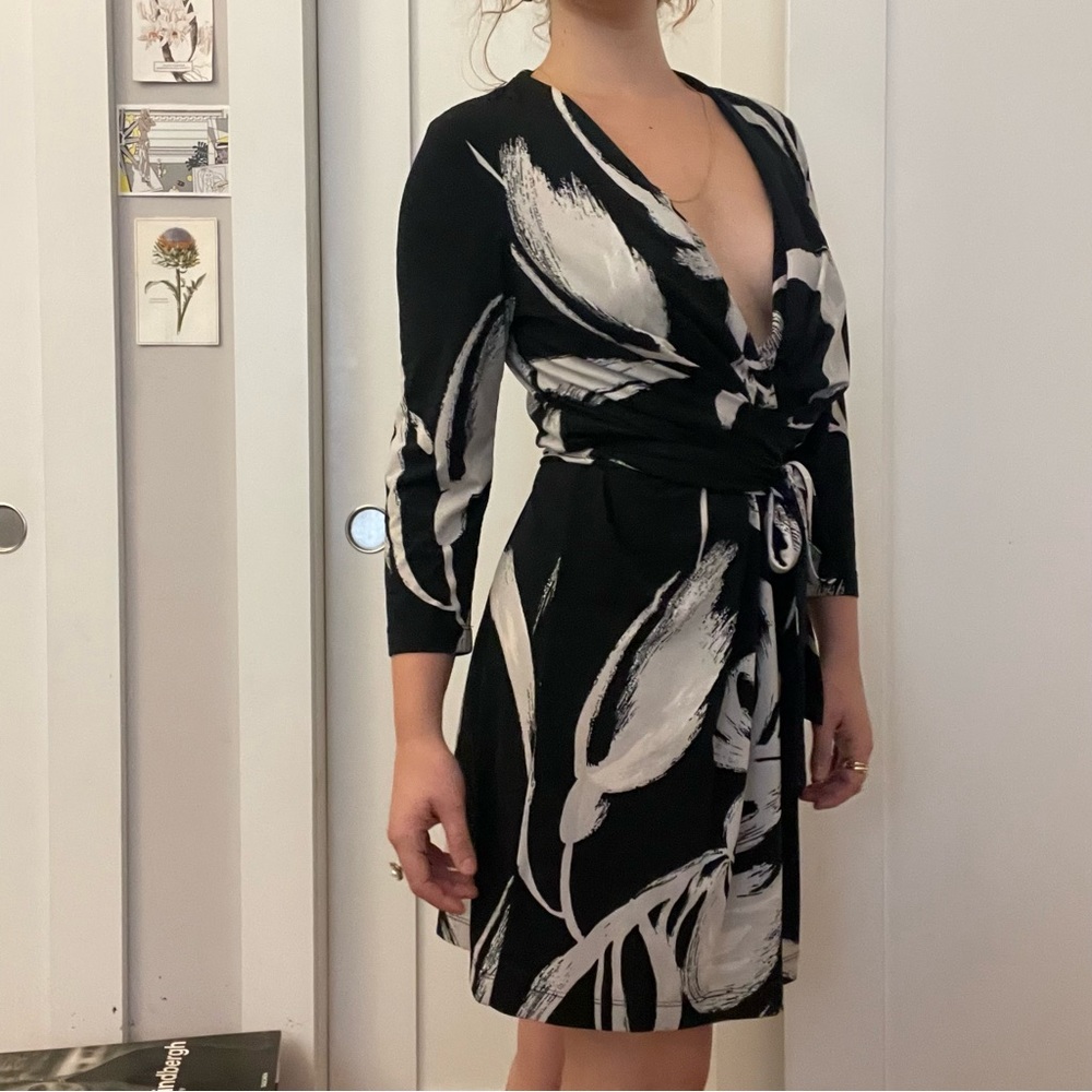 BCBGMaxAzria Long Sleeve Wrap Dress